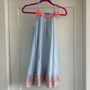 Girls size 12 Peek striped sundress embroidered
